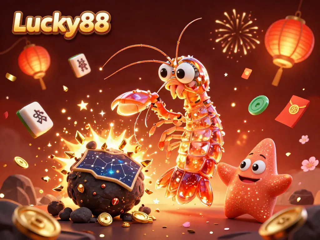 Experience thrilling moments at Lucky88 with vibrant 3D illustrations of exciting gaming adventures.