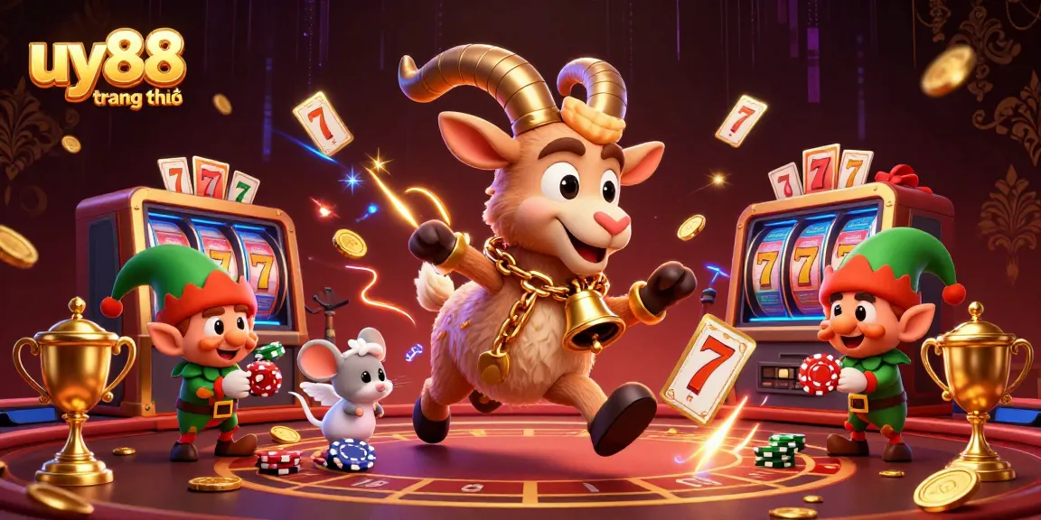 Experience the festive thrills of uy88 trang chủ with a lively casino scene filled with characters and rich elements.