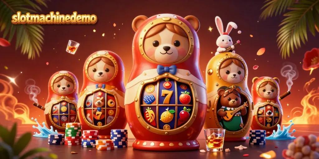 Experience thrilling gameplay in slotmachinedemo with colorful slot themes and animated casino characters.