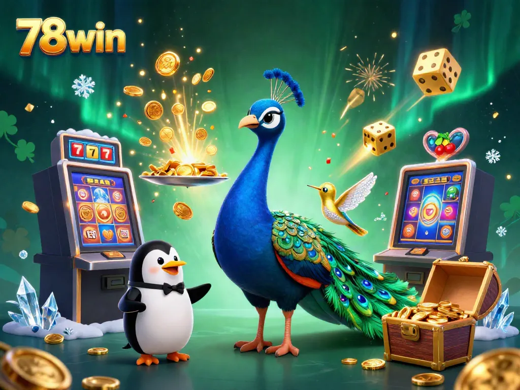 Experience the vibrant world of 78win as characters come alive in a casino setting.