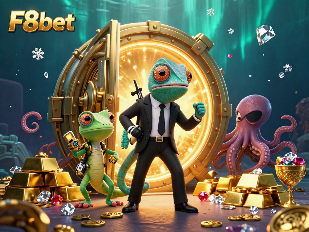 Experience thrilling wins at F8bet with captivating casino action featuring colorful characters and rich treasures.
