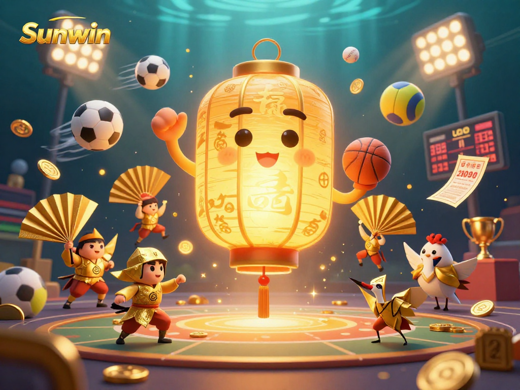 Sunwin brings thrilling sports betting excitement with dynamic symbols and golden elements.