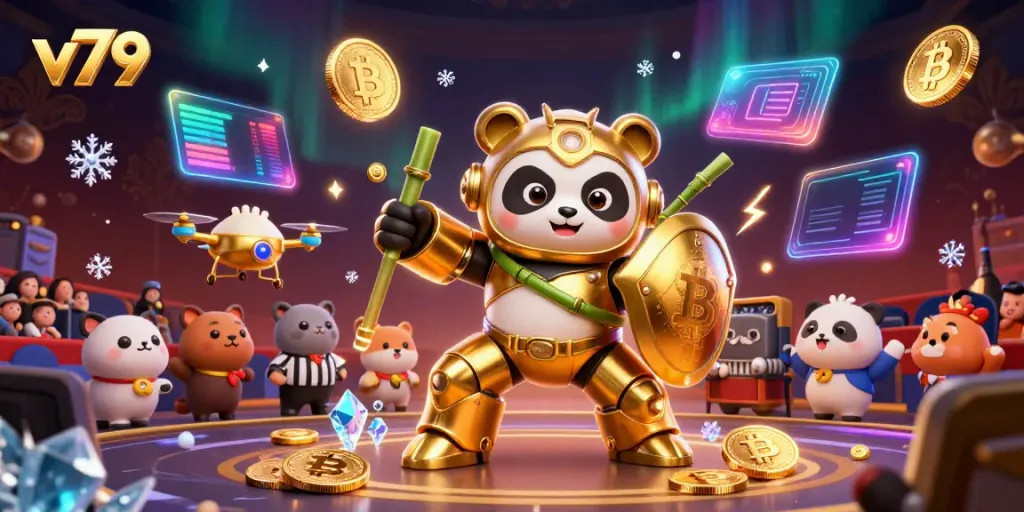 Experience thrilling gaming at v79 with dynamic characters and vibrant casino elements.