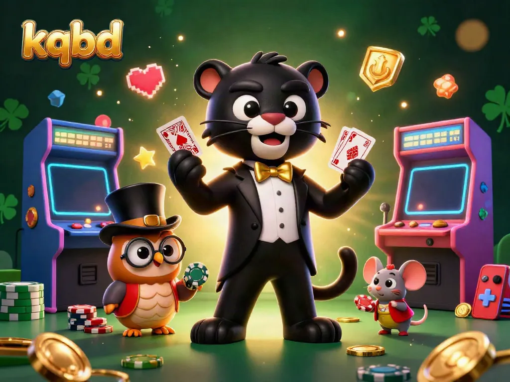 Experience exciting KQBD with stylish panther, charming owl, and lucky mouse in a vibrant casino theme