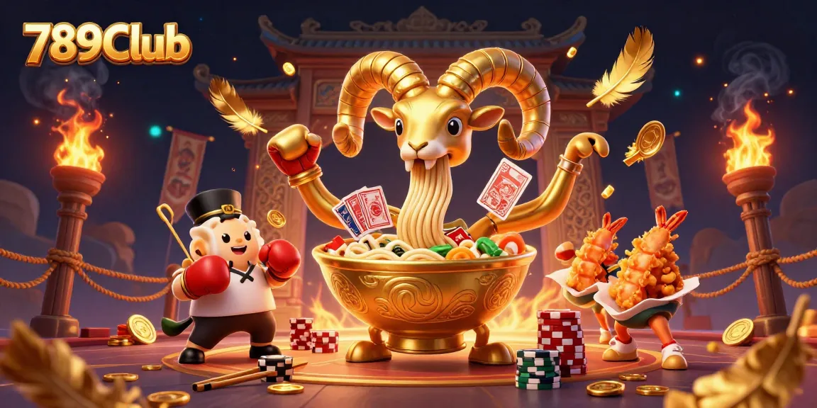 Engage in thrilling games at 789Club with a dynamic 3D illustration showcasing vibrant casino action.