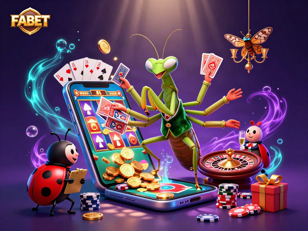 Engage in thrilling gameplay with FABET’s vibrant casino scene featuring dynamic characters and gaming excitement.