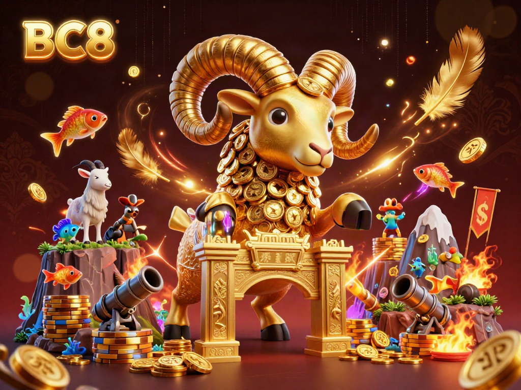 Experience the excitement of BC8 with dynamic sea creatures and casino elements in a vibrant scene.