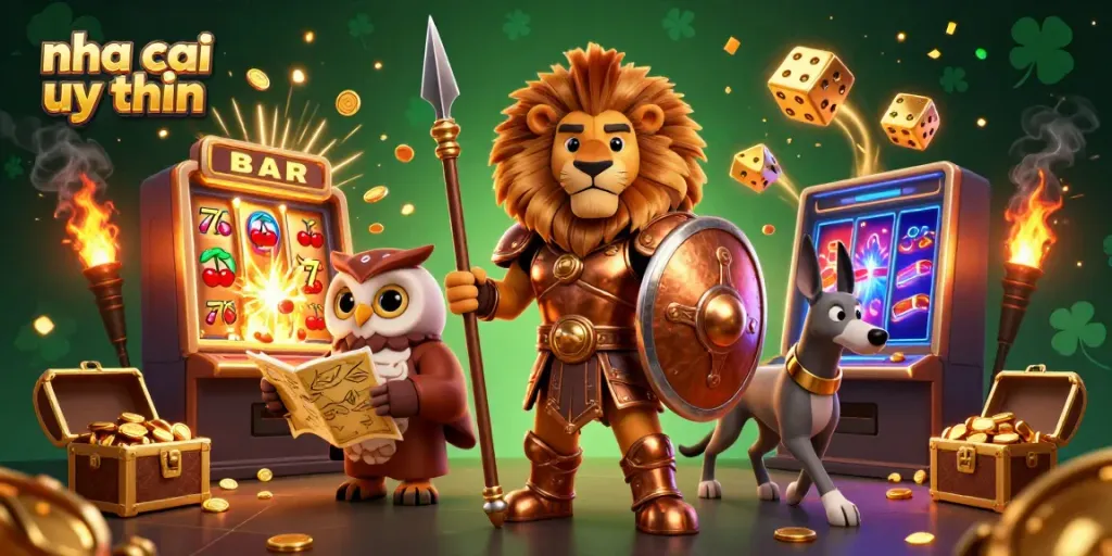 Experience excitement at nha cai uy tin with a vibrant 3D casino scene filled with action and rewards.