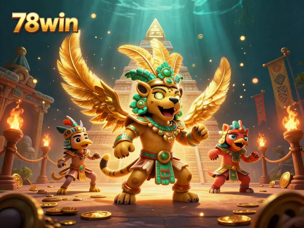 Experience thrilling wins at 78win with a vibrant 3D casino scene featuring exciting gambling elements.