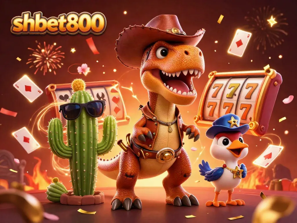 Experience thrilling wins at shbet800 with vibrant casino-themed 3D illustration.