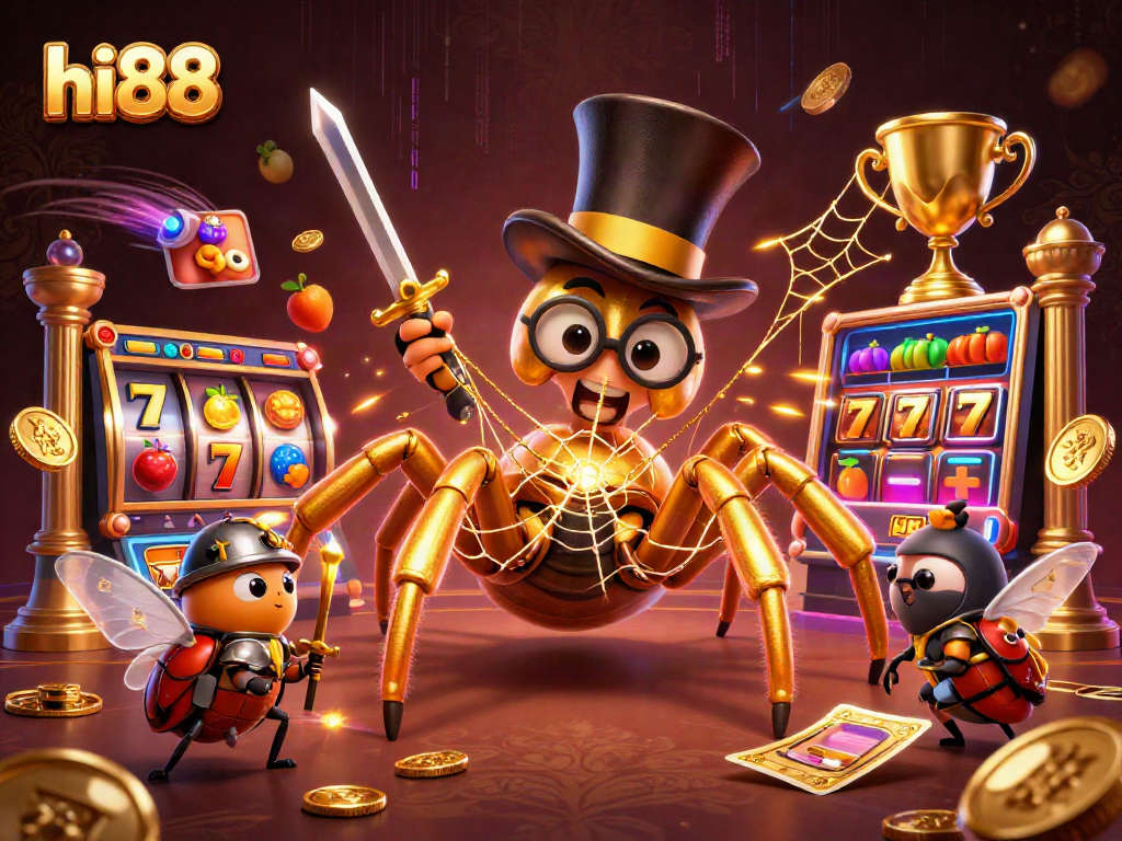 Experience entertainment at hi88 with vibrant slots and engaging characters in the casino scene.