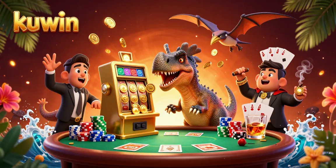Kuwin's dynamic casino scene with pachycephalosaurus jackpot moments and vibrant gaming elements.